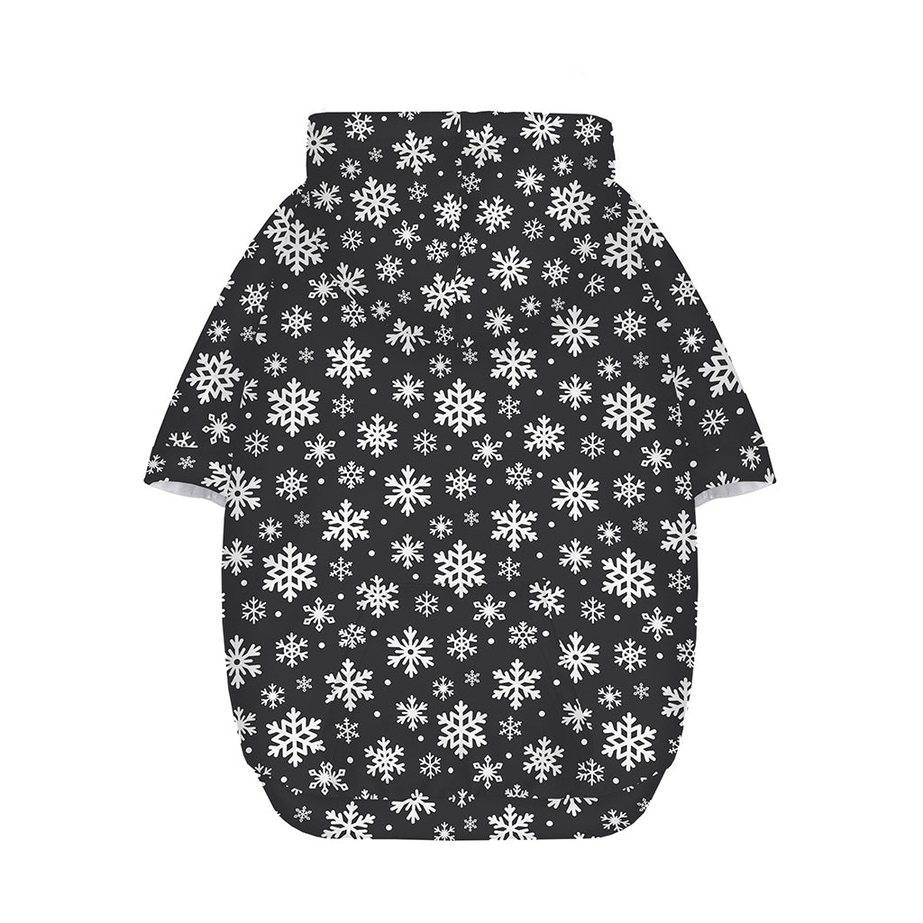 White And Grey Snowflake Pattern Print Dog Zip Up Hoodie
