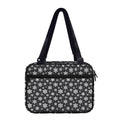 White And Grey Snowflake Pattern Print Double Strap Bible Bag