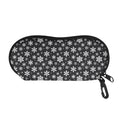 White And Grey Snowflake Pattern Print Glasses Case