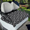 White And Grey Snowflake Pattern Print Golf Cart Seat Cover
