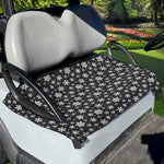 White And Grey Snowflake Pattern Print Golf Cart Seat Cover