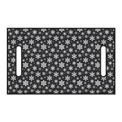 White And Grey Snowflake Pattern Print Golf Cart Seat Cover