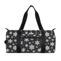 White And Grey Snowflake Pattern Print Gym Bag