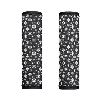 White And Grey Snowflake Pattern Print Handle Covers