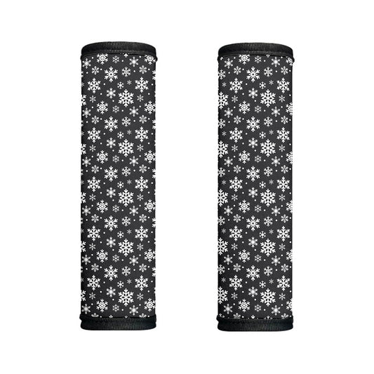 White And Grey Snowflake Pattern Print Handle Covers