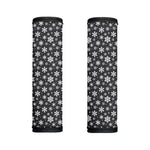 White And Grey Snowflake Pattern Print Handle Covers