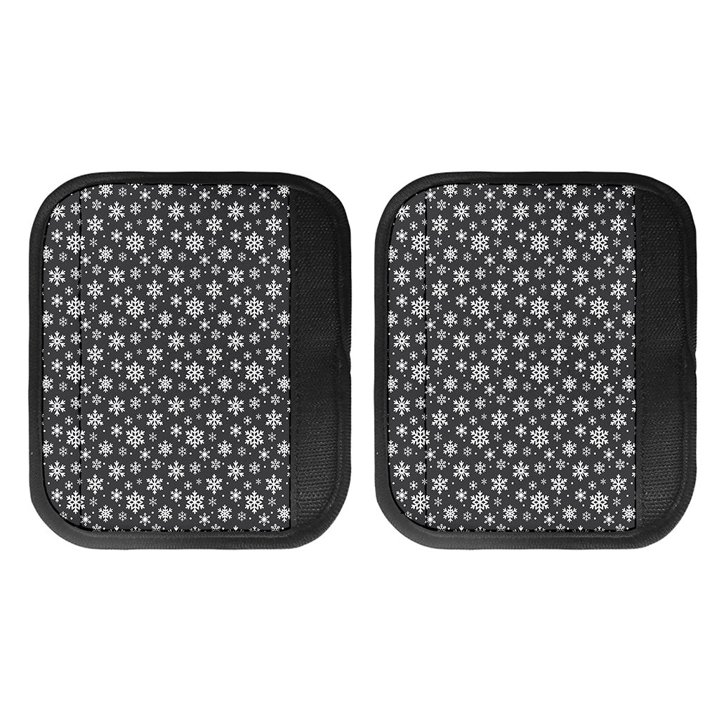 White And Grey Snowflake Pattern Print Handle Covers
