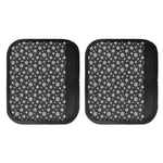 White And Grey Snowflake Pattern Print Handle Covers