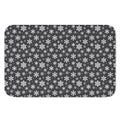 White And Grey Snowflake Pattern Print Indoor Door Mat