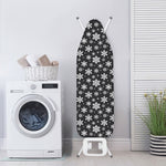 White And Grey Snowflake Pattern Print Ironing Board Cover