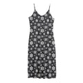 White And Grey Snowflake Pattern Print Jersey Midi Cami Dress