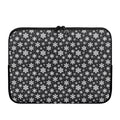 White And Grey Snowflake Pattern Print Laptop Sleeve