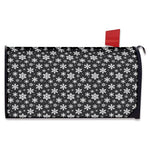 White And Grey Snowflake Pattern Print Mailbox Cover