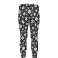 White And Grey Snowflake Pattern Print Men's Leggings