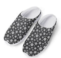 White And Grey Snowflake Pattern Print Mesh Casual Shoes