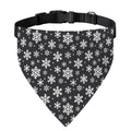 White And Grey Snowflake Pattern Print Over The Collar Dog Bandana