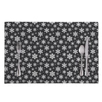 White And Grey Snowflake Pattern Print Placemat