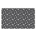 White And Grey Snowflake Pattern Print Polyester Doormat