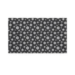 White And Grey Snowflake Pattern Print Polyester Flag