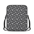 White And Grey Snowflake Pattern Print Rectangular Crossbody Bag