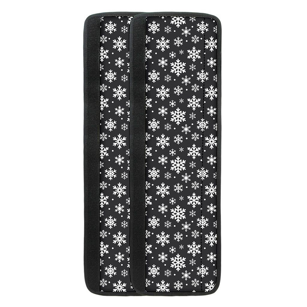 White And Grey Snowflake Pattern Print Refrigerator Handle Covers