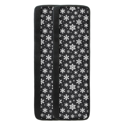 White And Grey Snowflake Pattern Print Refrigerator Handle Covers