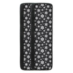 White And Grey Snowflake Pattern Print Refrigerator Handle Covers