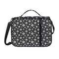 White And Grey Snowflake Pattern Print Shoulder Strap Bible Bag