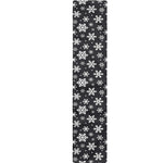 White And Grey Snowflake Pattern Print Table Runner