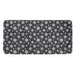 White And Grey Snowflake Pattern Print Towel