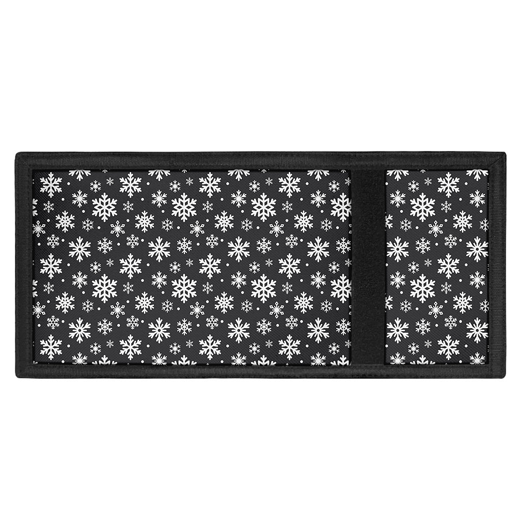 White And Grey Snowflake Pattern Print Trifold Wallet