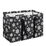 White And Grey Snowflake Pattern Print Utility Tote Bag