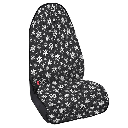 White And Grey Snowflake Pattern Print Waterproof Car Seat Cover