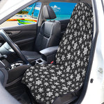 White And Grey Snowflake Pattern Print Waterproof Car Seat Cover