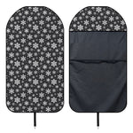 White And Grey Snowflake Pattern Print Waterproof Car Seat Cover