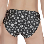 White And Grey Snowflake Pattern Print Women's Panties