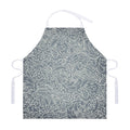 White And Grey Western Floral Print Adjustable Apron