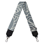 White And Grey Western Floral Print Bag Strap