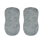White And Grey Western Floral Print Bar Stool Covers