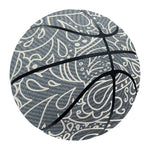 White And Grey Western Floral Print Basketball