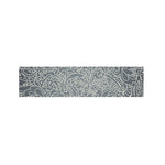 White And Grey Western Floral Print Bed Runner