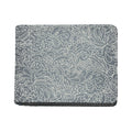 White And Grey Western Floral Print Bifold Wallet