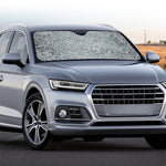 White And Grey Western Floral Print Car Windshield Sun Shade