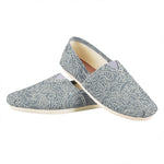 White And Grey Western Floral Print Casual Shoes