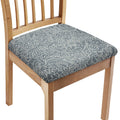 White And Grey Western Floral Print Chair Cushion Cover