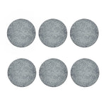 White And Grey Western Floral Print Coaster Set