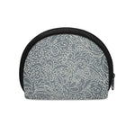 White And Grey Western Floral Print Coin Purse