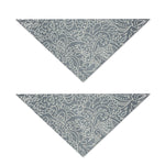 White And Grey Western Floral Print Dog Bandana