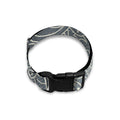 White And Grey Western Floral Print Dog Collar