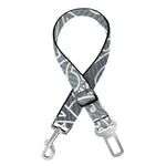 White And Grey Western Floral Print Dog Seat Belt
